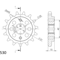 Front Sprocket Supersprox 530/15t 52500-15