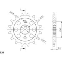 Silent Front Sprocket Supersprox 520/15t 24501S15