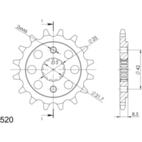 Silent Front Sprocket Supersprox 520/16t 24501S16