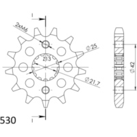 Front Sprocket Supersprox 530/13t 28400-13