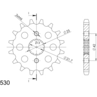 Silent Front Sprocket Supersprox 530/17t 28400S17