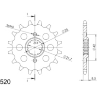 Front Sprocket Supersprox 520/13t 24502-13