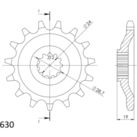 Front Sprocket Supersprox 630/15t 24803-15