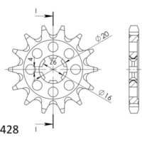 Front Sprocket Supersprox 428/13t 24100-13