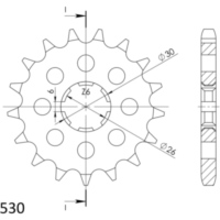 Front Sprocket Supersprox 530/17t 21600-17