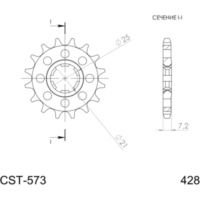 Front Sprocket Supersprox 428/16t 21306-16