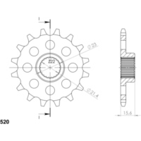 Silent Front Sprocket Supersprox 520/15t 21504S15