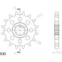 Silent Front Sprocket Supersprox 530/16t 21602S16