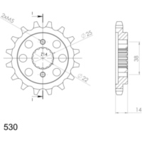 Ritzel Supersprox 530/15Z 46602-15