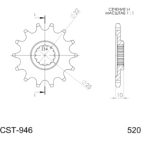 Front Sprocket Supersprox 525/14t 94604-14