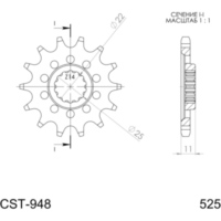 Front Sprocket Supersprox 525/15t 94807-15