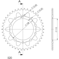 Alu-Rear Sprocket / Chain Wheel Supersprox 520/41t blue