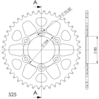 Alu-Kettenrad Supersprox 525/44Z schwarz 17610AK44