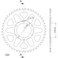 Alu-Rear Sprocket / Chain Wheel Supersprox 520/47t black 93904AK47
