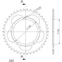 Alu-Kettenrad Supersprox 520/41Z gold 15605AS41