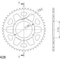 Alu-Rear Sprocket / Chain Wheel Supersprox 428/48t blue