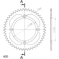 Alu-Rear Sprocket / Chain Wheel Supersprox 420/49t gold