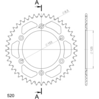 Alu-Kettenrad Supersprox 520/45Z gold