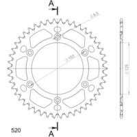 Alu-Rear Sprocket / Chain Wheel Supersprox 520/46t red