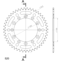Alu-Rear Sprocket / Chain Wheel Supersprox 520/47t black 13323AK47