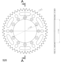 Alu-Rear Sprocket / Chain Wheel Supersprox 520/48t blue 13323AB48