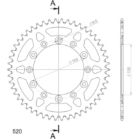 Alu-Kettenrad Supersprox 520/50Z gold 13323AS50