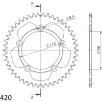 Alu-Kettenrad Supersprox 420/46Z gold 72101AS46