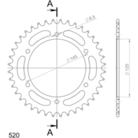 Alu-Kettenrad Supersprox 520/40Z rot 30405AR40