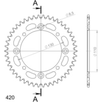 Alu-Rear Sprocket / Chain Wheel Supersprox 420/46t black 30455AK46