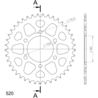 Alu-Rear Sprocket / Chain Wheel Supersprox 520/41t green