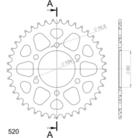 Alu-Kettenrad Supersprox 520/41Z gold 17403AS41