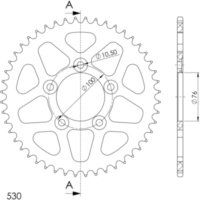 Alu-Rear Sprocket / Chain Wheel Supersprox 530/48t black 93901AK48