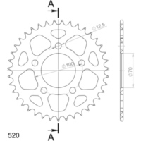 Alu-Kettenrad Supersprox 520/39Z schwarz 36711AK39