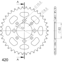 Alu-Rear Sprocket / Chain Wheel Supersprox 420/38t black