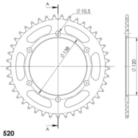 Alu-Rear Sprocket / Chain Wheel Supersprox 520/41t black