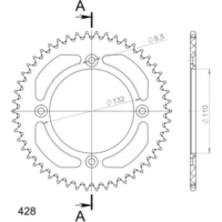 Alu-Rear Sprocket / Chain Wheel Supersprox 428/50t silver 72200AV50