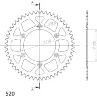 Alu-Kettenrad Supersprox 520/48Z gold 72304AS48