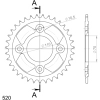 Stahl-Kettenrad Supersprox 520/35Z schwarz 10406-35