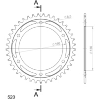 Steel-Rear Sprocket / Chain Wheel Supersprox 520/41t black 35304-41