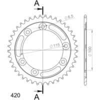 Stahl-Kettenrad Supersprox 420/41Z schwarz 92115-41