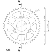 Stahl-Kettenrad Supersprox 428/46Z schwarz 36617-46