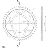 Steel-Rear Sprocket / Chain Wheel Supersprox 525/47t black 35700-47