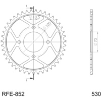 Steel-Rear Sprocket / Chain Wheel Supersprox 530/41t black 12302-41