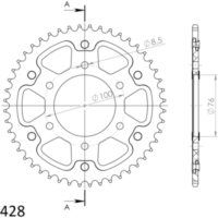 Stealth-Kettenrad Supersprox 428/48Z schwarz 30106K48