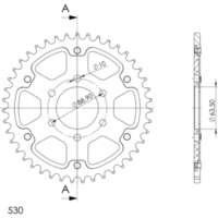 Stealth-Rear Sprocket / Chain Wheel Supersprox 530/43t gold 30110S43