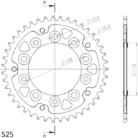 Stealth-Kettenrad Supersprox 525/43Z schwarz 10613K43