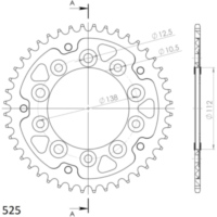 Stealth-Kettenrad Supersprox 525/44Z schwarz 10613K44