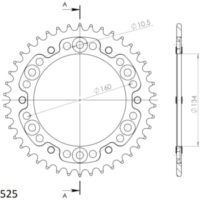 Stealth-Kettenrad Supersprox 525/42Z schwarz 10617K42