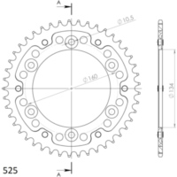 Stealth-Kettenrad Supersprox 525/45Z schwarz 10617K45