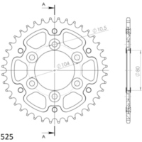 Stealth-Kettenrad Supersprox 525/39Z grün